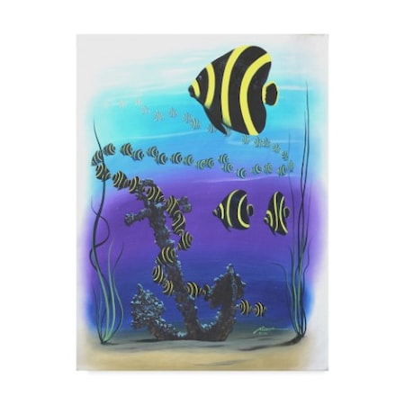 D. Rusty Rust 'Angelfish' Canvas Art,14x19